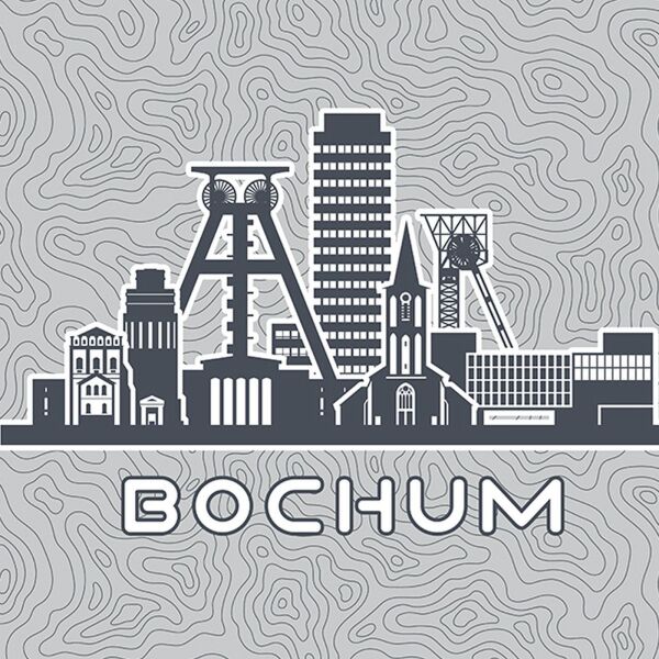 Bio-Jersey Ruhrgebiet BOCHUM XL Panel grau - Städte-Kollektion