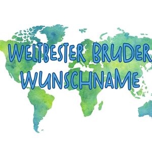 Bio-Jersey WUNSCHNAME Weltbester Bruder SuperBruder, by...