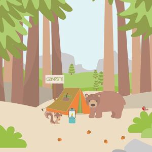 Bio-Jersey Forest Camper Panel, Camping Kids by Bio-Box