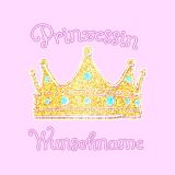 Bio-Jersey WUNSCHNAME Panel Prinzessin fake Glitzer Krone