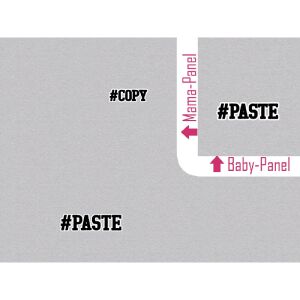 Bio-Jersey, 2tlg. XL Set copy and paste Umstands-Panel + Baby-PanElasthan
