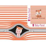 Bio-Jersey Mama-stripes Kombi FUCHS orange, Blockstreifen bald-Mama-Serie