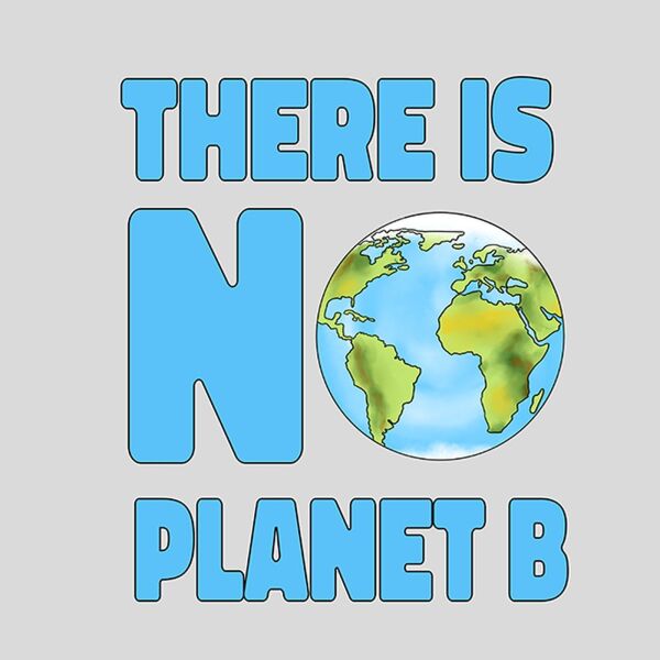 Bio-Jersey XL Panel there is no planet b, statement für den Umweltschutz