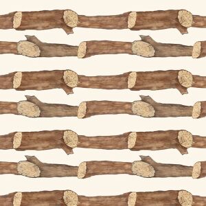 Bio-Jersey Biber Holzstämme stripes