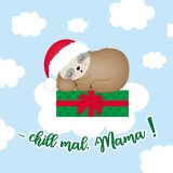 Bio-Sommersweat chill mal, Mama! Chilly das X-MAS Faultier, PANEL