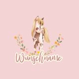 Bio-Jersey WUNSCHNAME Panel little Cowgirl, rosa