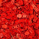 Zipper / Automatikzipper für Endlosreißverschluss Meterware, rot, made in Germany