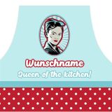 Nähset Schürze mit WUNSCHNAME + 2 Geschirrtücher, Queen of kitchen, inkl. Schnittmuster + Anleitung