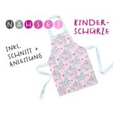 Nähset Kinder-Schürze, Ella Einhorn II, inkl. Schnittmuster + Anleitung