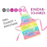 Nähset Kinder-Schürze, SuperKind, regenbogen, inkl. Schnittmuster + Anleitung