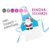 Nähset Kinder-Schürze, Weihnachtsmann, inkl. Schnittmuster + Anleitung