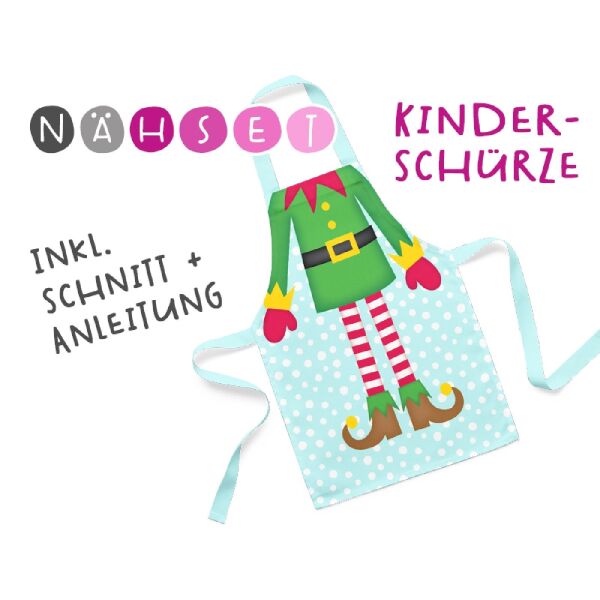 Nähset Kinder-Schürze, Elfe, inkl. Schnittmuster + Anleitung