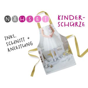 Nähset Kinder-Schürze, Prinzessin, inkl. Schnittmuster +...