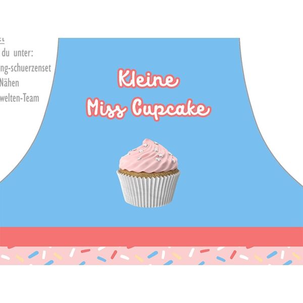 Nähset Kinder-Schürze, Kleine Miss Cupcake, inkl. Schnittmuster + Anleitung