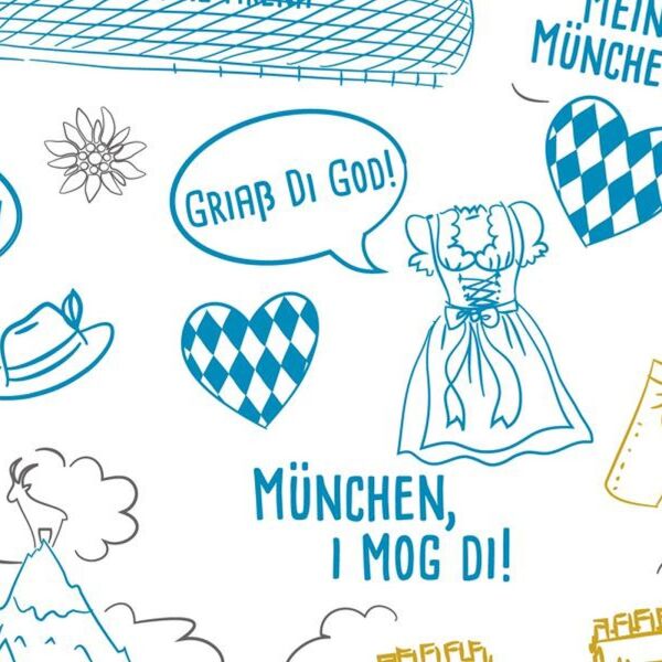 Nähset Ofenhandschuhe (1 Paar), München, inkl. Schnittmuster + Anleitung