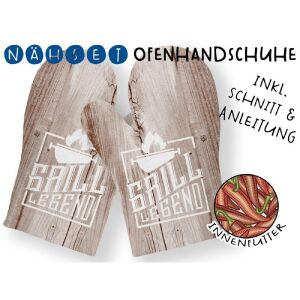 Nähset Ofenhandschuhe (1 Paar), Grill Legend, inkl....