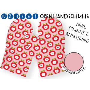 Nähset Ofenhandschuhe (1 Paar), Mamas all you can eat catering, inkl. Schnittmuster + Anleitung
