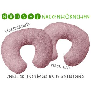 Nähset Nackenhörnchen fake-Glitzer, inkl. Schnittmuster &...