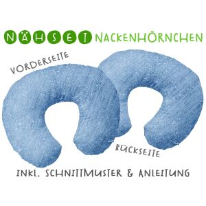 Nähset Nackenhörnchen fake-Glitzer, inkl. Schnittmuster & Anleitung