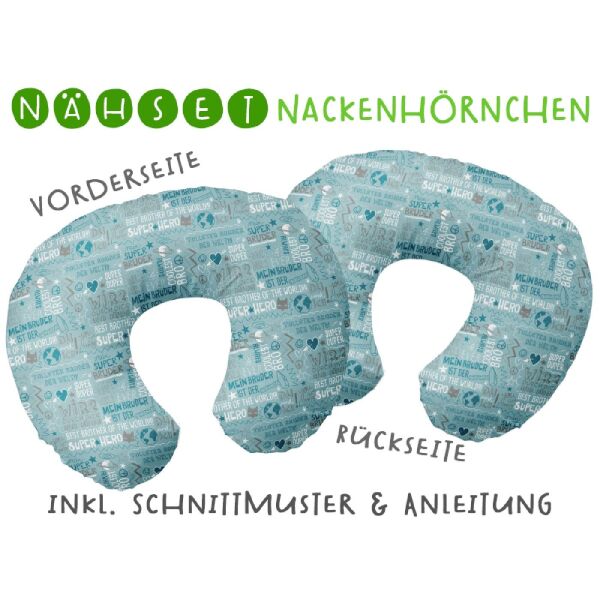 Nähset Nackenhörnchen SuperBruder, inkl. Schnittmuster & Anleitung, Biobox