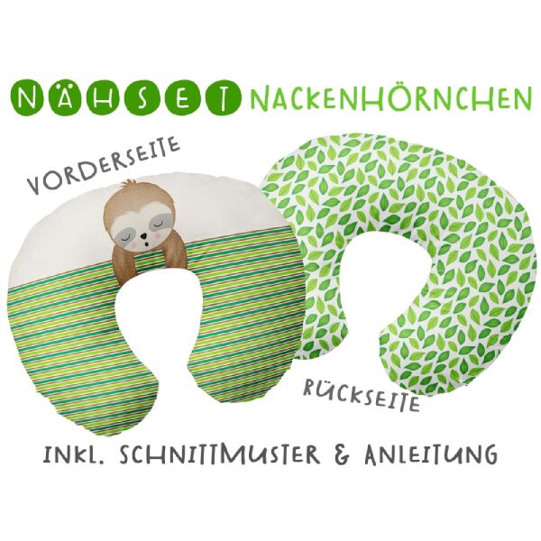 Nähset Nackenhörnchen Chilly das Faultier, inkl. Schnittmuster & Anleitung