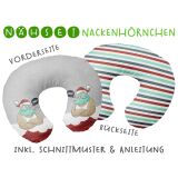 Nähset Nackenhörnchen Santa Cool, inkl. Schnittmuster & Anleitung