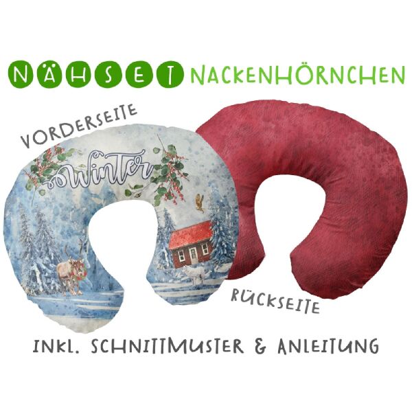 Nähset Nackenhörnchen Winter Elch, inkl. Schnittmuster & Anleitung