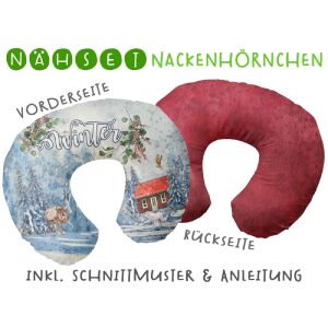 Nähset Nackenhörnchen Winter Elch, inkl. Schnittmuster &...