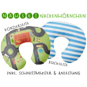 Nähset Nackenhörnchen traffic, inkl. Schnittmuster & Anleitung