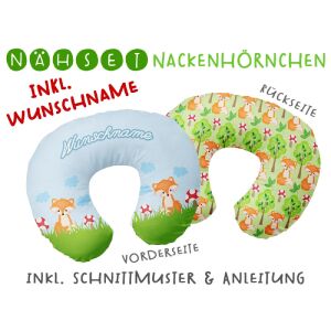 Nähset WUNSCHNAME Nackenhörnchen Waldbewohner, inkl....