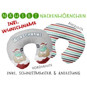Nähset WUNSCHNAME Nackenhörnchen Santa Cool, inkl....