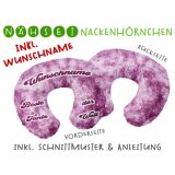 Nähset WUNSCHNAME Nackenhörnchen Beste Tante der Welt, inkl. Schnittmuster & Anleitung