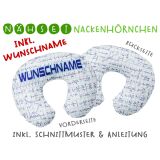 Nähset WUNSCHNAME Nackenhörnchen Naturwissenschaft, inkl. Schnittmuster & Anleitung