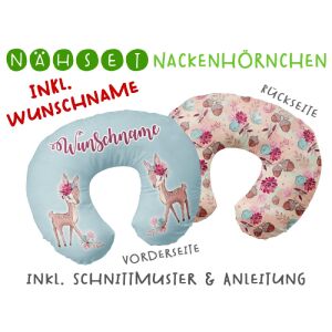 Nähset WUNSCHNAME Nackenhörnchen Waldfeefreunde, inkl....