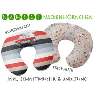 Nähset Nackenhörnchen Krankenwagen, inkl. Schnittmuster & Anleitung
