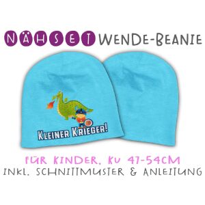 Nähset Wende-Beanie, KU 47-54cm, Starke Kids, Bio-Jersey...
