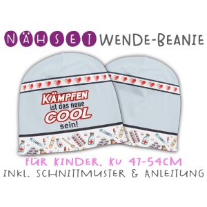 Nähset Wende-Beanie, KU 47-54cm, Starke Kids,...