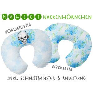 Nähset Nackenhörnchen Skulls II, inkl. Schnittmuster &...