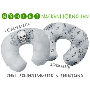 Nähset Nackenhörnchen Skulls II, inkl. Schnittmuster &...