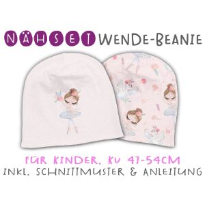Nähset Wende-Beanie, KU 47-54cm, Prima Ballerina,...