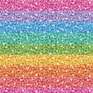 Baumwolle Blockstreifen, Rainbow Fakeglitzer Stripes,...