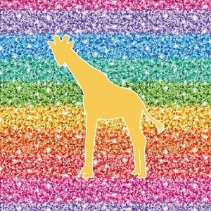 Bio-Jersey XL Panel Giraffe, Blockstreifen Rainbow...