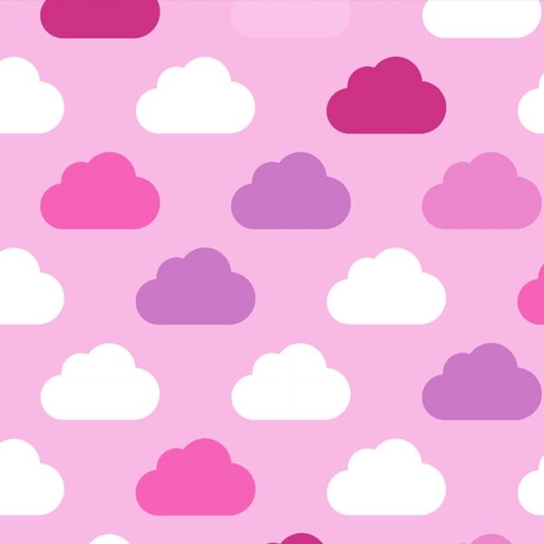 Bio-Jersey, Ton in Ton, Wolken, pink
