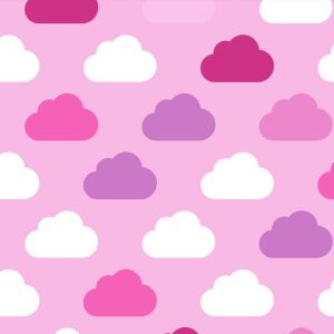 Bio-Jersey, Ton in Ton, Wolken, pink, by BioBox