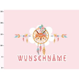 Bio-Jersey WUNSCHNAME Traumfänger Panel, Native Fox, by...