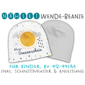 Nähset Wende-Beanie, KU 42-49cm, Regenbogen Boys,...