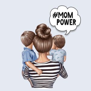 Bio-Jersey, XL Panel für Große, Mom Power, Im a Mom, by...