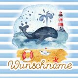 Bio-Jersey WUNSCHNAME Panel Wal, Nordsee, Ostsee, Fernweh