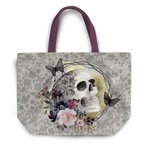Nähset XL Shopper-Bag Tasche, skulls & shadows, inkl. Schnittmuster + Anleitung