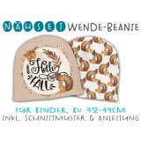 Nähset Wende-Beanie, KU 42-49cm, Bio-Jersey, hello fall